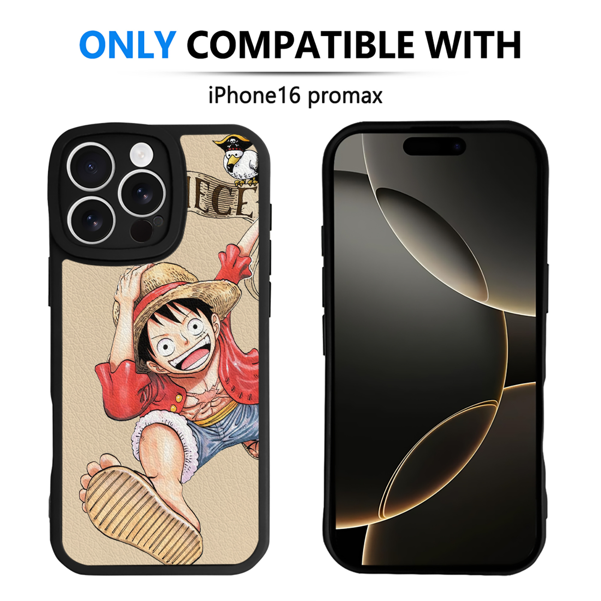 （画像用） ワンピース ONE PIECE 【iPhone 16シリーズ対応】シリコンスマホケース（レザー調） 材質：シリコン